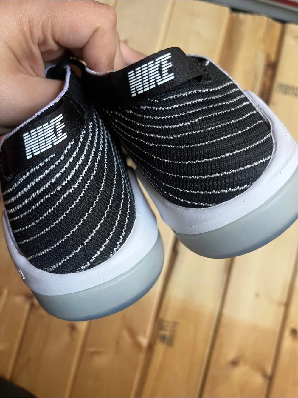 Nike Black & White Knit Training Sneakers